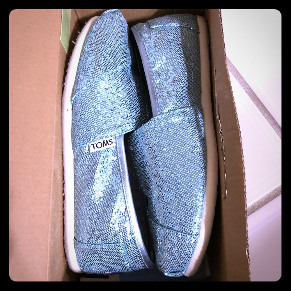 TOMS Classics Blue Glitter